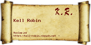 Kell Robin névjegykártya
